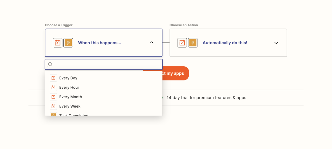 Wählen Sie einen Auslöser, um Pneumatic-Workflows zu starten